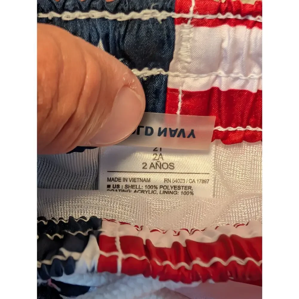 OLD NAVY Toddler/Baby boys swim suits, 2T, Patriotic, 4th of July, American flag